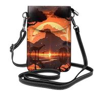 Versatile Cell Phone Purse Crossbody Stylish Unique Animals of the African Savannah Prints for Travel and Daily Use