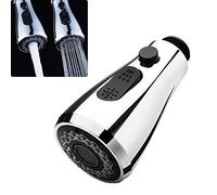 Versatile Chrome Kitchen Faucet Spray Nozzle Head Replacement Part for Pull Out Kitchen Sink Faucets Pause Stream and Spray Modes