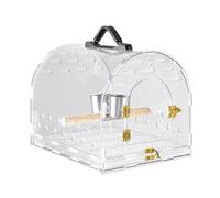 Versatile Clear Acrylic Birdcage For Travel - Portable Bird Cage With Feeders And Perch For Outdoor Use