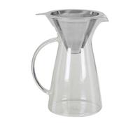 Versatile Coffee Pot 1100ml, Borosilicate Glass Coffee Pot For Breakfast, Stainless Steel Simple Coffee Pot