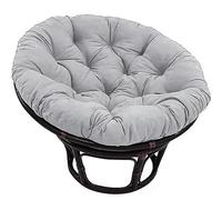 Versatile Comfort Papasan Chair Pad, Thick Round Water-Resistant Cushion, Easy to Clean, Suitable for Outdoor Garden Chairs, Kitchen Dining Chair Cushion with Ties, Swing Chair Pad (Color : Light gra