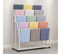 Versatile Commercial Display Stand on Wheels - Multi-Purpose Floor Rack for Scarves, Shawls, Jeans, Oversized Quilts & Towel Drying - Retail Clothing Holder