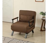Versatile Convert Single Sofa Bed 4-in-1 6-Position 85 Sleeper Recliner Coffee