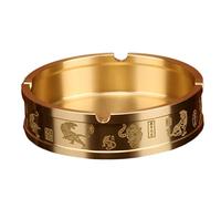 Versatile Copper Ashtray Cigarette Ash Processing Device Cigarette Ashtray For Indoor Or Outdoor Use Table Top Ornaments Reusable-five tiger pattern