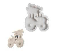 Versatile Countdown Crafting Molds Sturdy Silicone Tractors Christmas Tree Decoration Mold for Craft Resin Projects Tractor Christmas Tree Mold