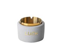 Versatile Creative Round Cement Ashtray Removable Stainless Steel Liner Indoor Ashtray Big Ashtrays For Cigarettes Outdoor Reusable-Cylindrical Light Grey