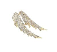 Versatile Crystals Brooch Zines Alloy Accessory For Casual Outfits Formal Event Unique Gift Ideas Rhinestones Wing Brooch
