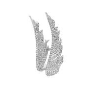 Versatile Crystals Brooch Zines Alloy Accessory for Casual Outfits Formal Event Unique Gift Ideas Vintage Crystals Wing Pin