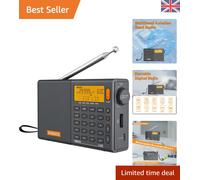 Versatile D-808 Multi-Band Radio | USB Charging & Automatic Station Storage