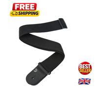 Versatile D'Addario Black Guitar Strap - Perfect for Bass and Acoustic Use