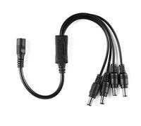 Versatile DC Power Supply Splitter Cable 1 to 4 Plugs - Innovative Y Connector, 5.5 x 2.1mm Barrel DC Adapter Cable - Compatible with Guitar, CCTV, HD ZOSI PSU, Security Cameras, 12V, 9V.