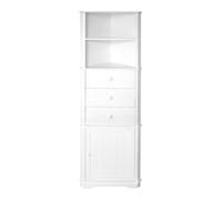 Versatile Design Corner Unit, Contemporary Shelf Unit For Living Room, Durable Design Corner Sleek Unit Premier Housewares White One Size