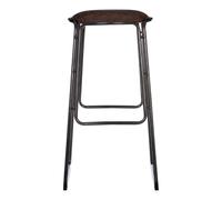 Versatile Design Mocha Bar Stool With Gunmetal Legs, Durable Bar Stool, Sleek Minimalist Kitchen Stool