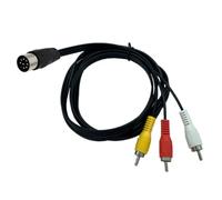 Versatile DIN 8 Pin to 3RCA Cable for Connecting Old CD Player or Mixer to New System Clear Sound Output Multi-Length Wire