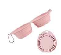 Versatile Dog Water Bowl - Double Cat Bowls | 30x13.4x5cm Water Bowl with Two Compartments, Dog Feeder with Easy Cleaning, Feeder Bowls, Pet Dishes for Hiking, Road Trips, Park Outings