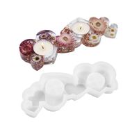 Versatile Double Hole Heart Shape Silicone Molds for Creating Decorative Holders and Trinket Containers Jewelry Box Mold