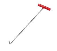 Versatile Drain Cover Grates Pry Bar Manhole Hook Tool, stainless steel, Heavy Duty Single Hook, 8mm/10mm, for Covers, Storm Drains, Septic Tank Lids(B,80 * 10 * 1cm)