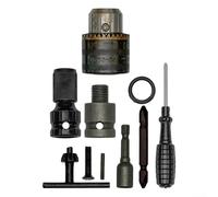 Versatile Drill Chuck 1.5-13mm, for Electric Wrench Hand Drill Conversion, with 1/2Inch Square Adapter, Reliable Metal Construction, Wide Bit Compatibility