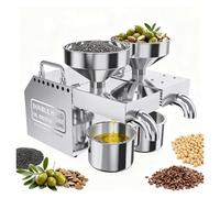 Versatile Dual Channel Electric Oil Extractor, processes Two Oils simultaneously, Automatic Oil Press, Electric Cold and hot Press.