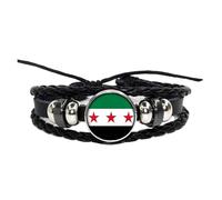 Versatile durable PU leather featuring Syrian flag design for national and cultural activities sporting events, フリーサイズ