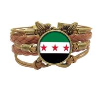 Versatile durable PU leather featuring Syrian flag design for national and cultural activities sporting events, フリーサイズ