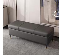 Versatile Ele Leather Storage Bench - Stylish Upholstered Entryway Seat with Legs Ideal for Bedroom Living Room & Lounge - Chic & Functional Fur Home Decor