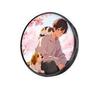 Versatile Electronic Badge Pin, Touchscreen Coat Brooch, Long Battery Life 30 Hours Wireless Pin, Lighted Clothing Accessory for Anime Fans, Video Photography Cosplay Party Jacket Sweater