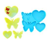 Versatile Epoxy Resin Mold Set Unique Earrings Mold Heart Butterfly Shaped Silicone Molds Jewelry Making Tool