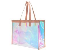 Versatile Fitness Enthusiast's Large Capacity Shoulder Bag Trendy Rainbow Clear Handbag Gym Bags For Women Men