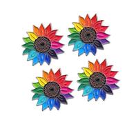 Versatile Floral Brooch for Multiple Occasions Anti-Tarnish Alloy Accent Easy to & Pair Sunflowers Brooch
