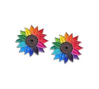 Versatile Floral Brooch for Multiple Occasions Anti-Tarnish Alloy Accent Easy to & Pair Sunflowers Brooch