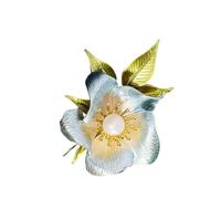 Versatile Floral Pin Hand Painted Detailing Secure Closure Fashion Brooch For Professional Casual Outfit Detailed Petal Texture Pin