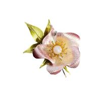 Versatile Floral Pin Hand Painted Detailing Secure Closure Fashion Brooch For Professional Casual Outfit Detailed Petal Texture Pin