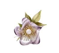 Versatile Floral Pin Hand Painted Detailing Secure Closure Fashion Brooch For Professional Casual Outfit Detailed Petal Texture Pin