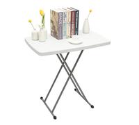 Versatile Folding Activity Table - 1-Pack Adjustable Height 13.8-29.6in Lightweight Steel Frame Perfect for Indoor/Outdoor Use Compact Size 19.7x30.3in 8.2lbs