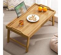 Versatile Folding Coffee Table with Handles & Media Slot - Multipurpose Bed Tray for Living Room, Bedroom & Guest Room - Ideal for Snacks, Drinks & Work