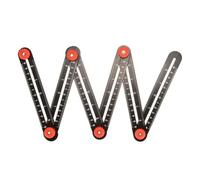 Versatile Folding Layout Ruler, style to 5 | Printed Measurement Markings, Aluminum Alloy, Tile Installers, Carpenters