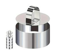 Versatile Food Rings - Cooking Ring Set, Stainless Steel Cake Rings with Pusher | Round Cake Pan for Baking, User Friendly Pastry Mould, Desserts and Appetizers for Pudding, , Chocolate Cubes