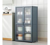Versatile Free Standing Kitchen Storage Cabinet - Stylish Pantry Sideboard with Doors & Shelves for Kitchen Living Room Dining Room (60x30x100cm) - Space-Saving