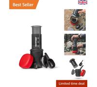 Versatile Grey Coffee Press Kit - Your On-the-Go Espresso & Cold Brew Solution