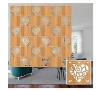 Versatile Hanging Room Divider Panel - 29cm x 29cm, Waterproof Wood-Plastic, DIY Decorative Screen(Natural a,23Pcs)