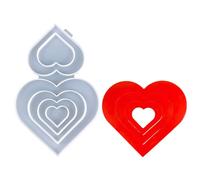 Versatile Heart Shaped Hanging Decors Mold Colorful Designed Silicone for Personalized Home and Decors Creative Hollow Ornament