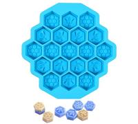 Versatile Honey Comb Silicone Moulds, 19 Cavity Bee Silicone Mould for Baking, Reusable Non-Stick Wax Melt Moulds for Craft