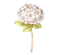 Versatile Hydrangea Flower Brooch Handmade Floral Lapel Pin Ideal For Weddings Office Wear And Various Outfits Blue White Brooch