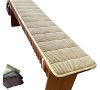 Versatile Indoor/Outdoor Bench Cushion - 120cm/150cm/100cm/90cm x 40cm/35cm/30cm - 2/3 seater Non-Slip Seat Pad for Bay Windows, Garden Patio, Long Chairs, Swings & Porch Furniture(khaki,40x130cm)