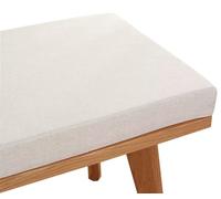 Versatile Indoor/Outdoor Bench Cushion - 120cm/150cm/100cm/90cm x 40cm/35cm/30cm - Non-Slip Seat Pad for Bay Windows, Garden Patio, Long Chairs, Swings & Porch Furniture(White,120x40x3cm)