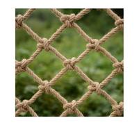 Versatile Jute Hemp Rope Net for Kids & Pets | Safety Climbing Rope Ladder for Tree House & Balcony Railing Protection (4x6m / 12.12x18.18ft)