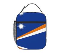 Versatile Large Capacity Flag of The Marshall Islands Insulated Lunch Bag Stylish and Durable Suitable for Work Travel and School