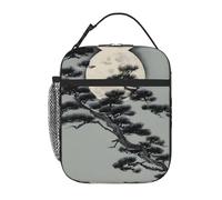 Versatile Large Capacity Pine Tree Under The Moon Insulated Lunch Bag Stylish and Durable Suitable for Work Travel and School