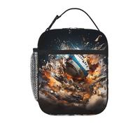 Versatile Large Capacity Rugby on Fire Insulated Lunch Bag Stylish and Durable Suitable for Work Travel and School